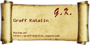 Graff Katalin névjegykártya